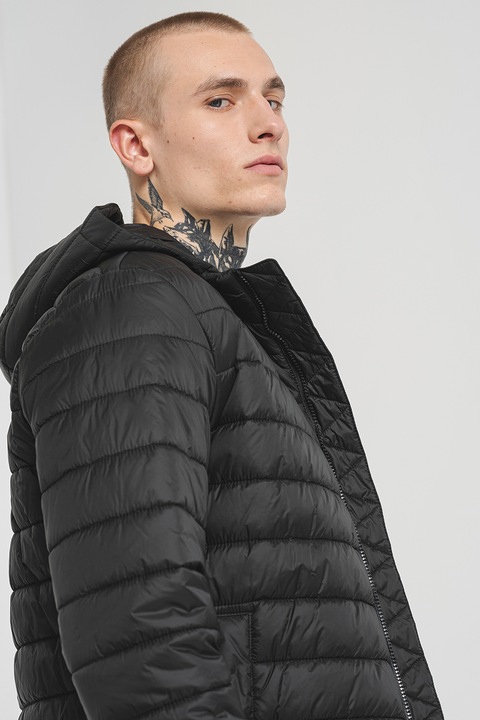 HUGO, Geaca cu gluga, Negru, S