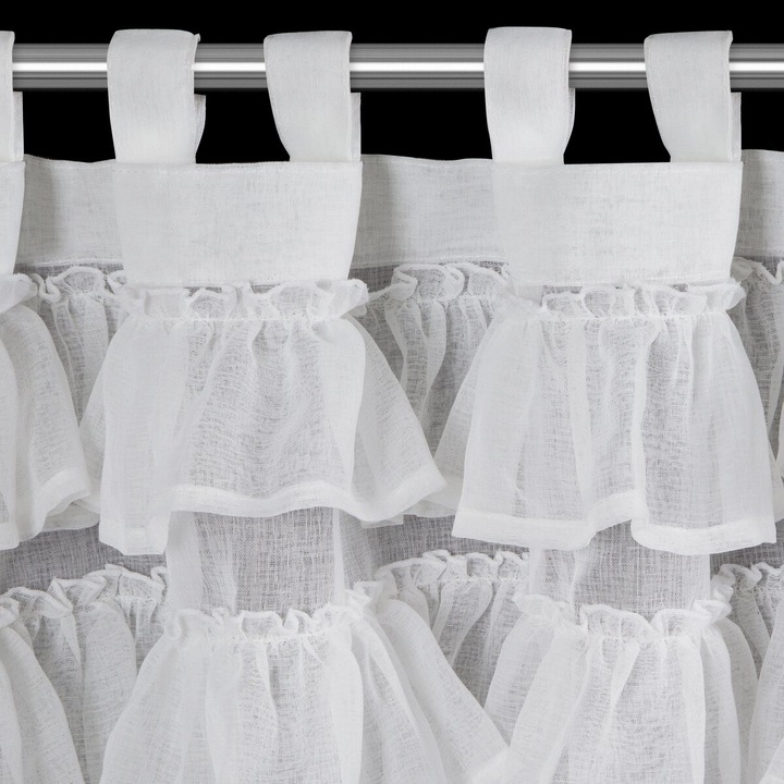 Перде LILIA1 150 х 45 см Еврофирана бяла юзда