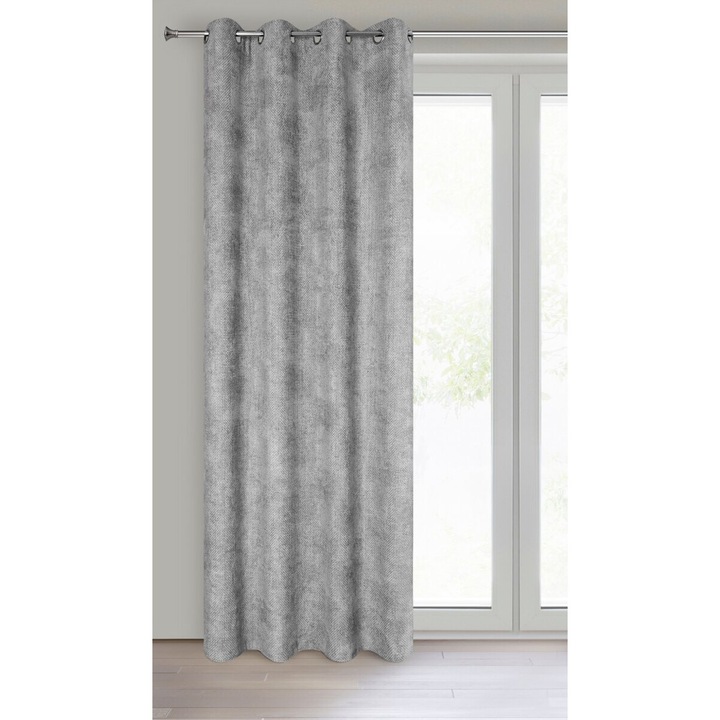 Завеса ALETA 135 х 250 см еврофирано сиво