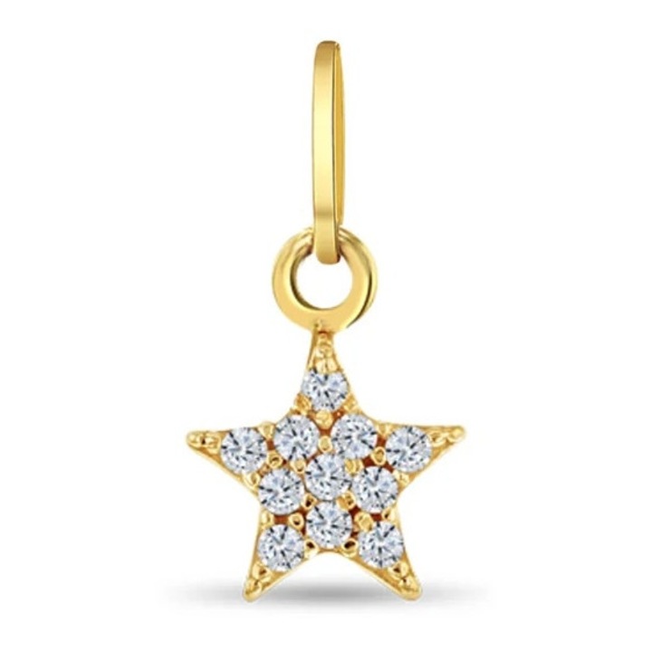 Pandant din Aur 14K pentru Copii, model Steluta cu Pietre CZ