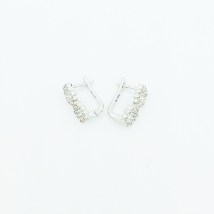 Cercei in forma de infinit cu pietre din Zirconiu Argint 925 Cipriana 1, 8cm