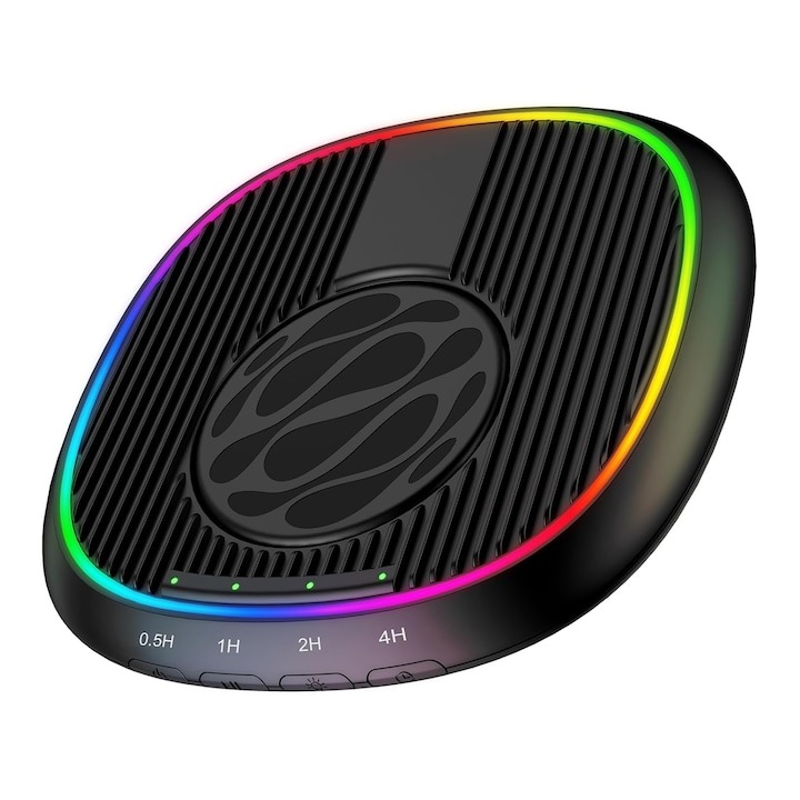 Mouse Jiggler az egér mozgásának szimulálásához, környezeti világítás, ultravékony, csendes, időzítővel, állítható intervallum, BE-KI gomb, vezető nélküli, WALALLA, Fekete