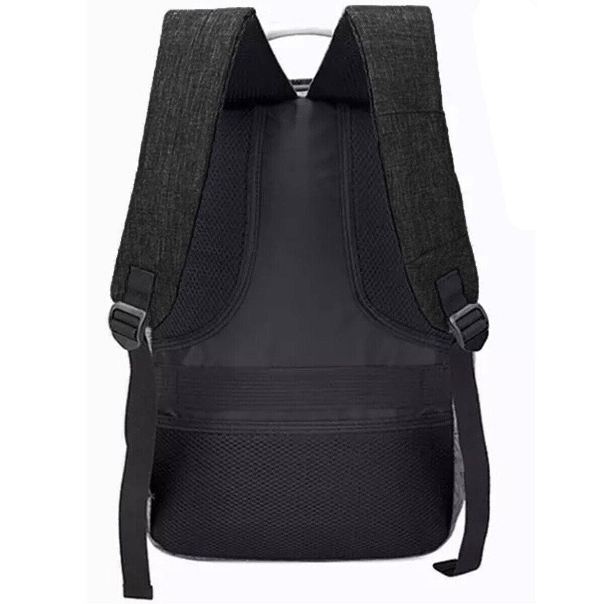 Rucsac pentru laptop cu sistem antifurt tip cifru, poliester, Orificiu pentru conectare casti inclus, Port USB, Impermeabil, Dimensiuni 42 x 28 x 15 cm, Negru
