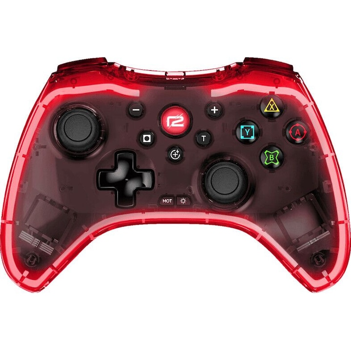 Контролер ready2gaming Pro Pad X LED, за Nintendo Switch, функция вибрация, безжичен, черен