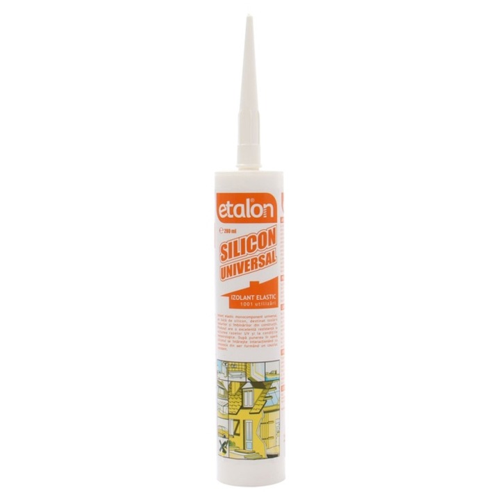 Silicon universal Etalon, alb, interior / exterior, 280 ml