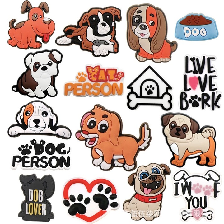 Set 16 accesorii papuci Ronyes, multicolor, 2-3 cm