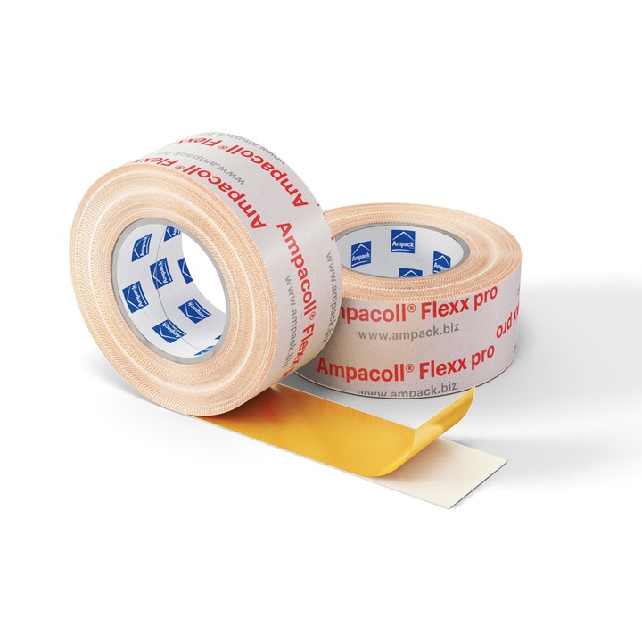 Banda adeziva acrilica flexibila, interior/exterior, 60mm x 40m, Ampacoll Flexx pro - Ampack