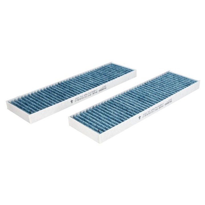 2 db utastérszűrő készlet aktív szénnel, PURRO ezüstion kompatibilis a Hyundai I20, I20 II-vel