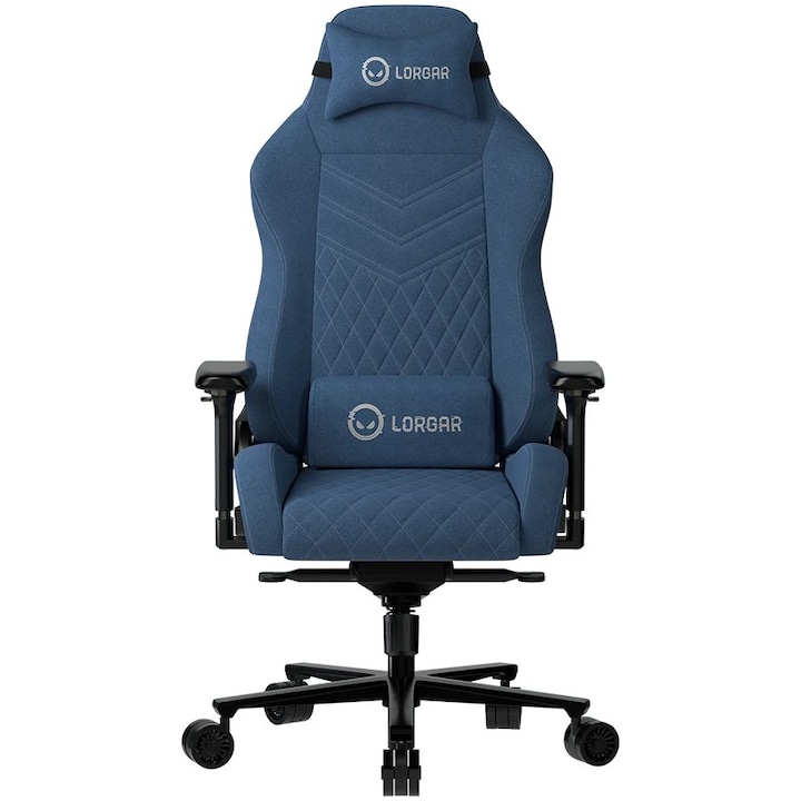Scaun gaming LORGAR Ace 422, albastru, 150kg, cu suport pentru spate si cap