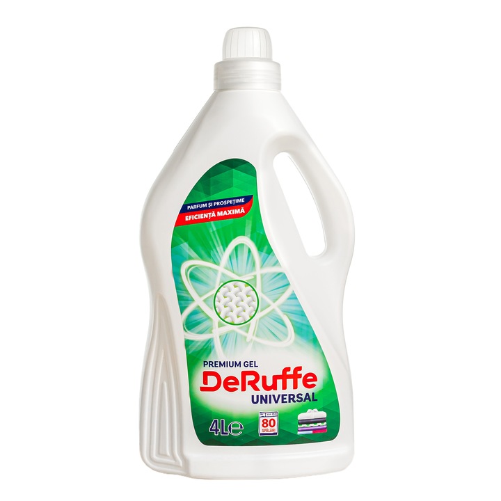 DeRuffe Universal Folyékony mosószer, Premium gél, 80 mosás, 4L