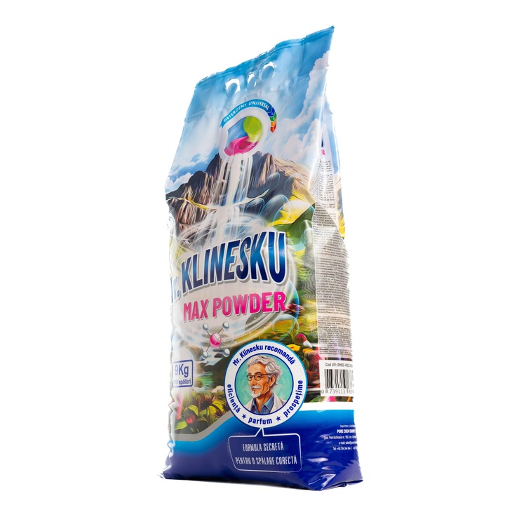 Mr. Klinesku Max Power Univerzális mosópor, 110 mosás, 9 kg