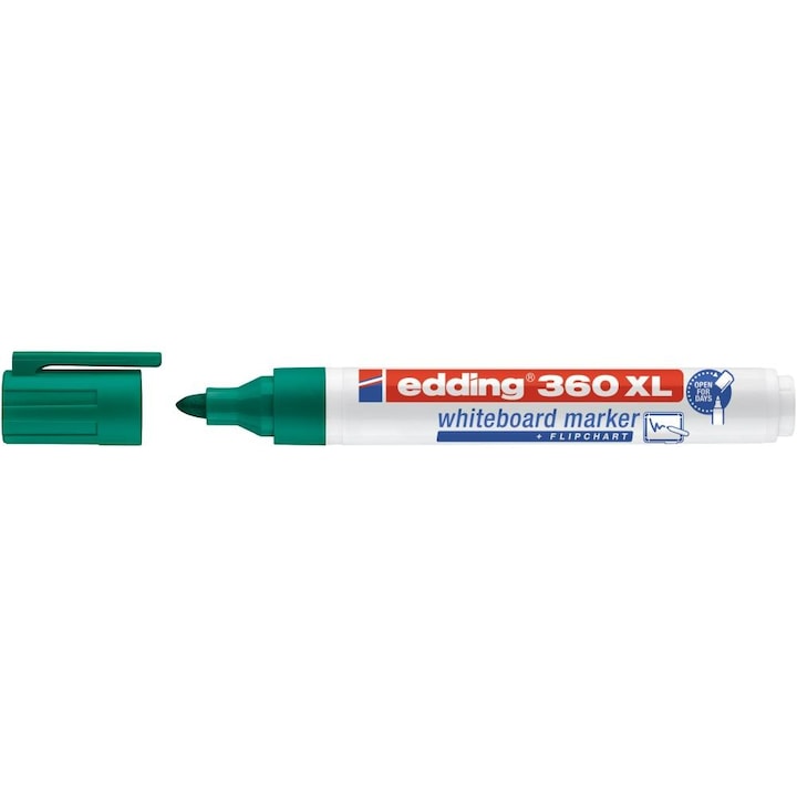 Marker Edding 360XL pentru tabla varf 1.5-3mm verde