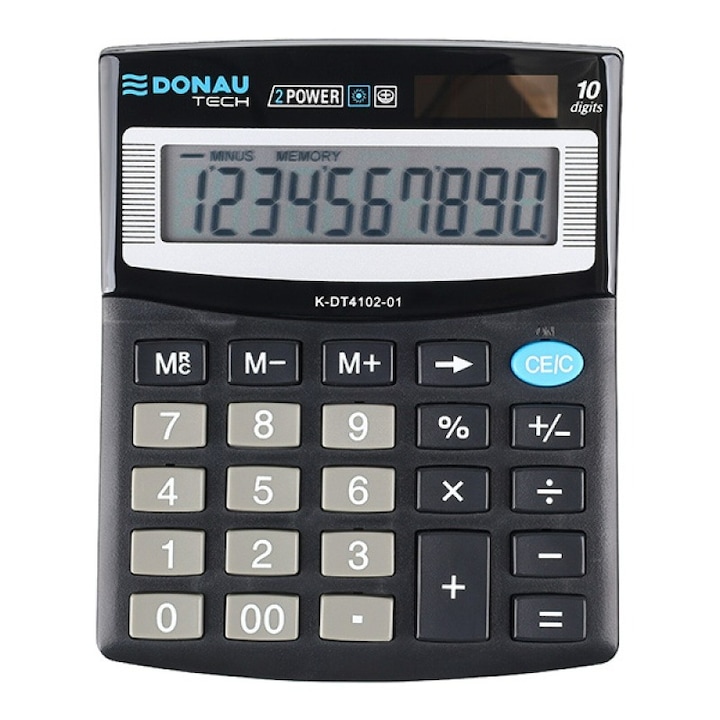 Калкулатор Donau TECH, 10 разряден дисплей, Размери 122x100x32 мм