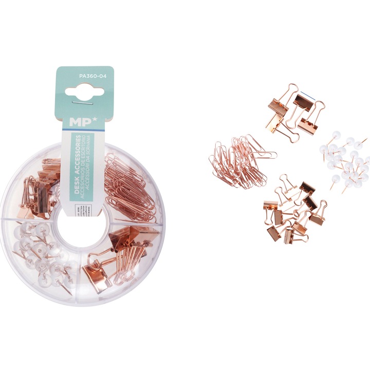 Комплект Main Paper, Офис аксесоари, Щипки 19 мм, Щипки 100 мм, Кламери