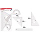 Set Main Paper geometrie 4 piese transparente raportor 2 echere rigla 30 cm