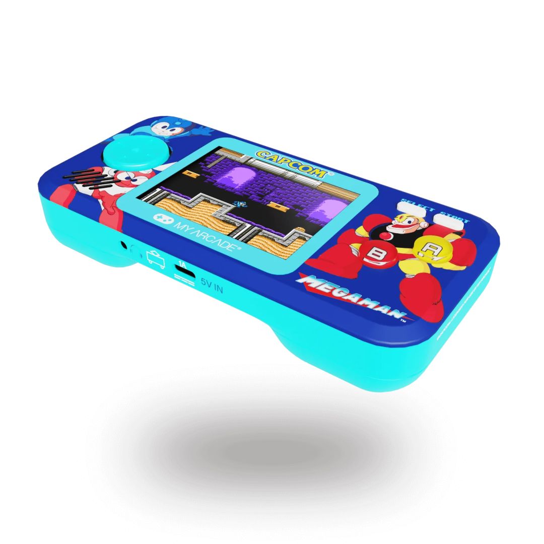 Consola portabila My Arcade Mega Man Pocket Player Pro, 0GB, albastru