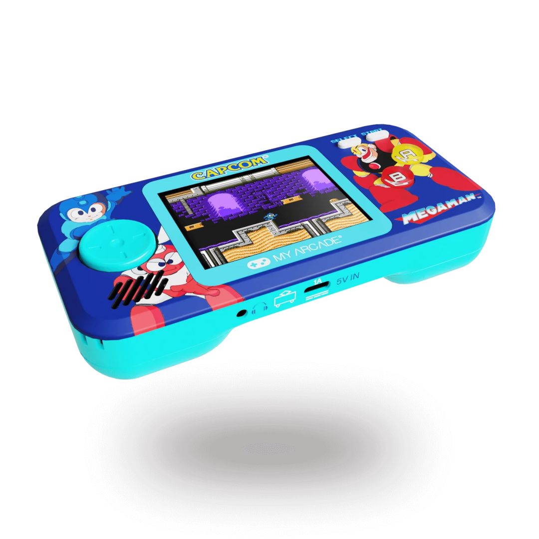 Consola portabila My Arcade Mega Man Pocket Player Pro, 0GB, albastru