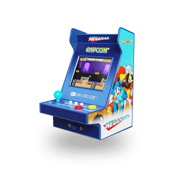 Consola portabila My Arcade Mega Man Nano Player, 0 GB, albastru