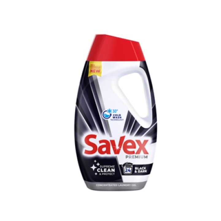 Savex Premium Black & Dark folyékony mosószer, 24 mosás, 1,08 l