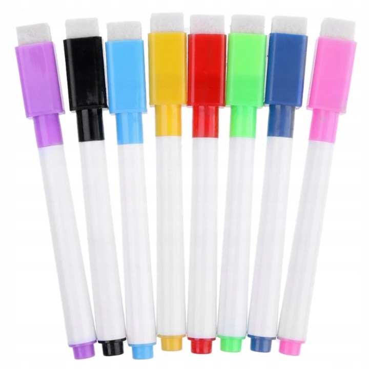8 db-os jelölő készlet száraz törléssel, Multicolor