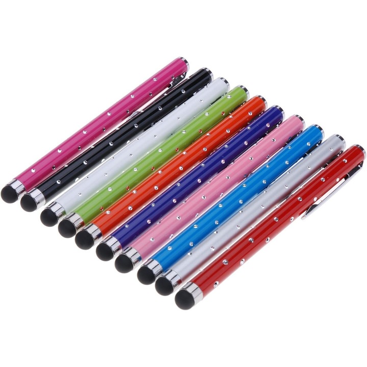 Tollkészlet, Enforose precíziós, multifunkciós toll, kompakt kialakítás, fém, kapacitív érintőképernyőkhöz, többszínű