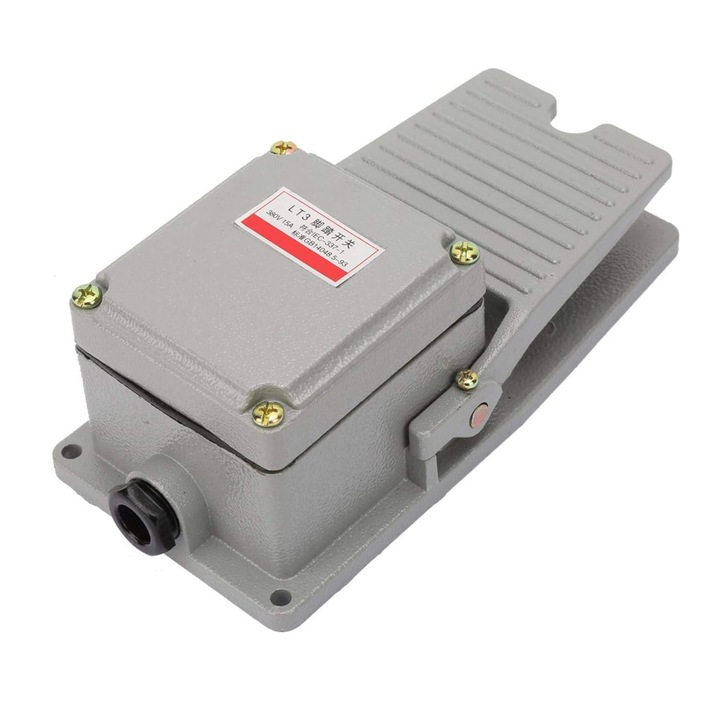 Intrerupator cu picior Enforose, aliaj de aluminiu, design anti-alunecare, mufa argintie conductiva, aplicatii industriale