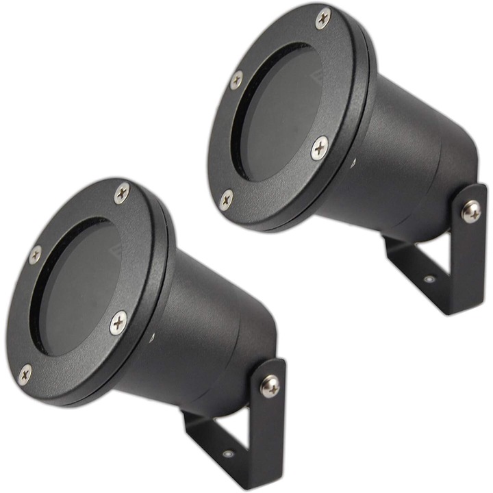 Пейзажно осветление с гъвкаво регулиране на ъгъла, Enforose, лят алуминий, водоустойчиво, 12V, комплект 2 бр.