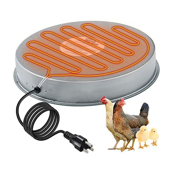 Adapatoare pentru pasari, baza incalzita inox, waterproof, cablu rezistent la ros, 6.4ft