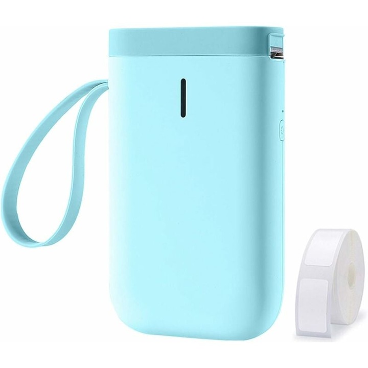 Imprimanta de etichete portabila, verde, dimensiuni 5.2x3.1x1.1in, conectivitate BT, include 1 rola de hartie pentru imprimare