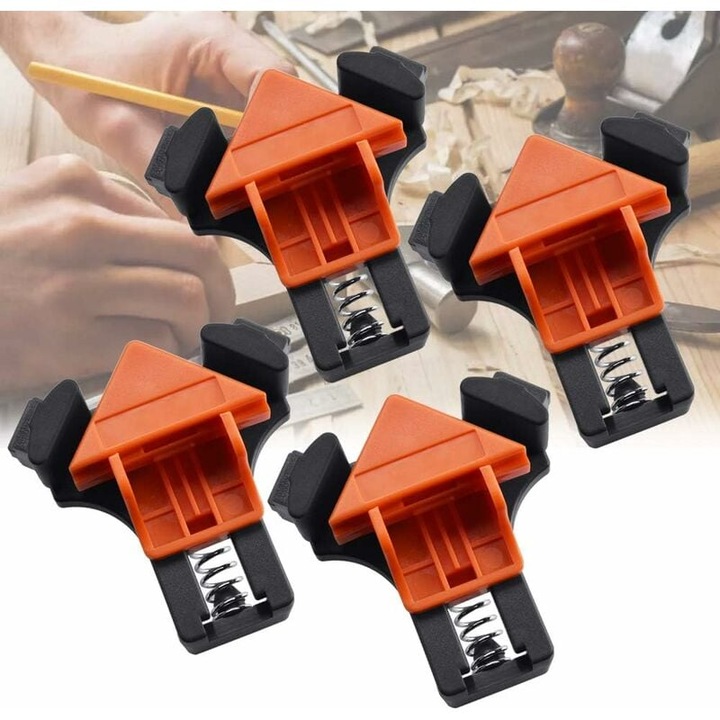 Set de 4 cleme de colt ajustabile ABS, Enforose, suport cu arc de inalta tensiune, utilizare versatila