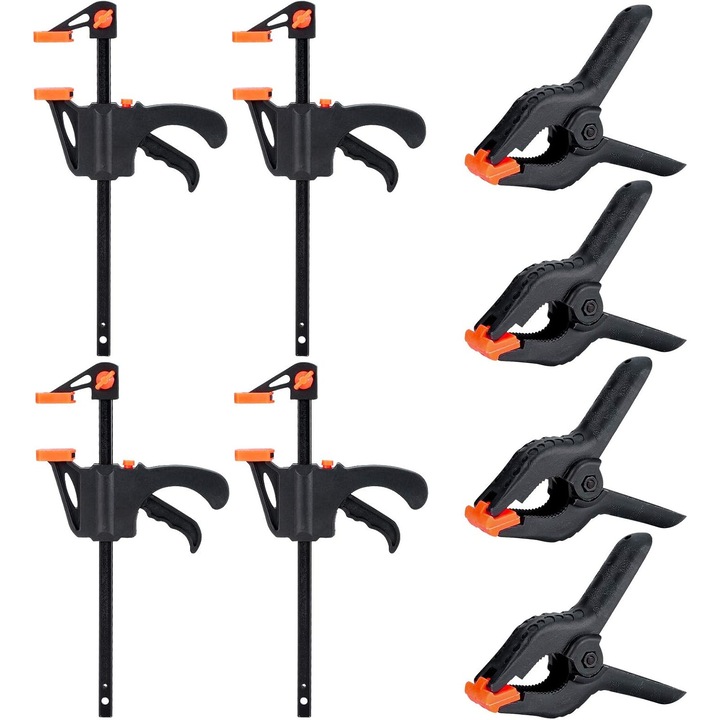 Cleme de prindere cu eliberare rapida, AMRINUGL, design ergonomic, 4 inch, ABS