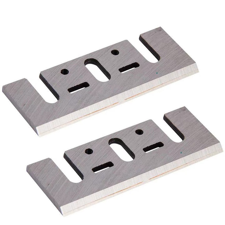 Lame pentru planuri manuale, set de 2, din otel de mare viteza, rezistente la temperatura, pentru lemn, 10x15cm