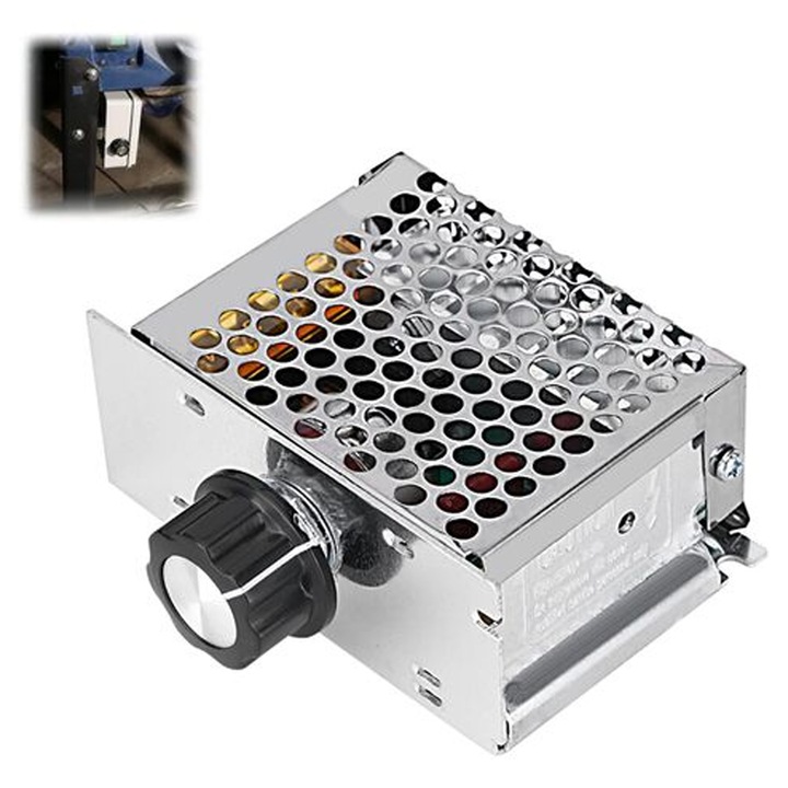 Електронен регулатор на напрежението Enforose, регулируем контрол на напрежението, двойна изолация, алуминиев корпус