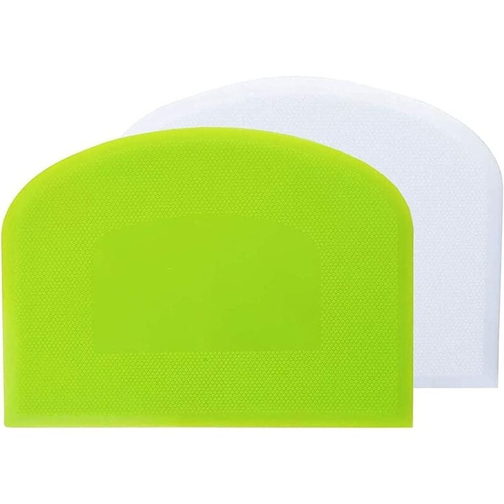 Set spatule pentru patiserie Enforose, 2 bucati, 12x9.5cm, verde/alb
