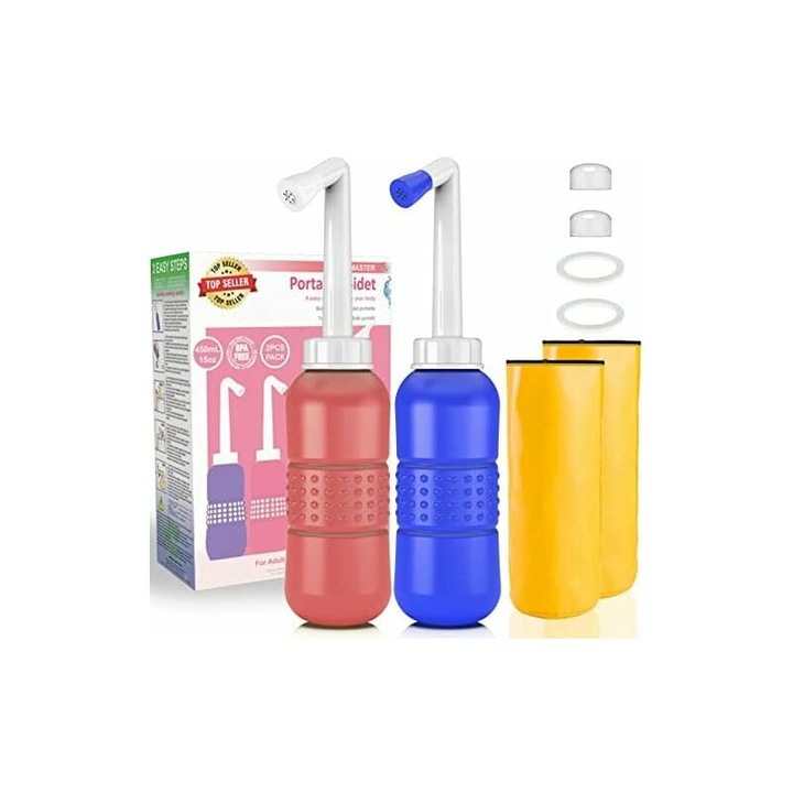 Bidoane de curatare perineala, pentru recuperare postpartum, Enforose, ecologic, rezistent la scurgeri, 450 ml