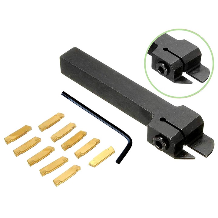 Fém szerszámtartó, PPK, MGEHR1616-2, 100 mm, 10 lapka MGMN200-G, acél és rozsdamentes acél megmunkálásához