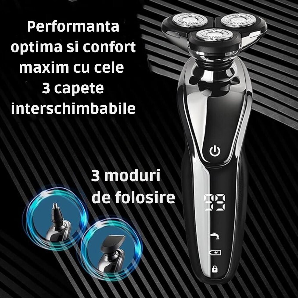 Aparat Ras Multifunctional 3 in 1 ELUZZO®, pentru fata cap si corp ...