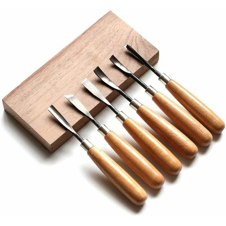 Set de dalti, cutit de sculptat, instrument de sculptat, dalta pentru lemn, cutit de sculptat, set de 6 scule