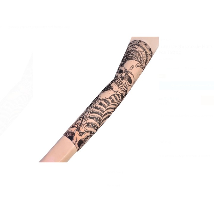BURRAQ jelmez kiegészítők, tetovált ujj, hamuszürke, 35cm, férfiaknak