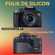Set protectie compatibil cu Canon EOS 850D, COMANDO Focus Shield, 1 Folie de Silicon Rezistenta pentru Ecran, Anti-Reflexie, Anti-zgarieturi, Proprietati Regenerabile, Protectie Anti-Amprente, Aplicare usoara, Gri Transparent