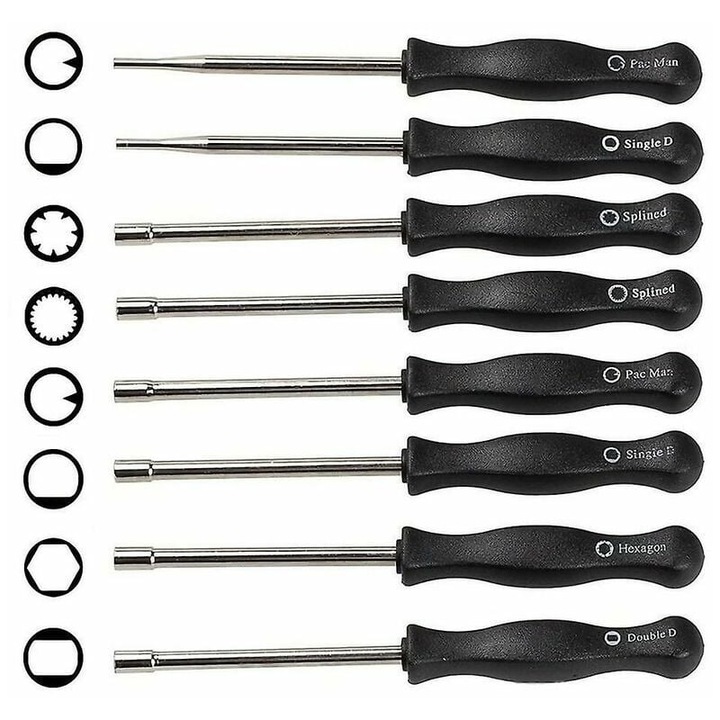 Set Chei reglaj carburator, QttvbTna, 8 piese, otel inoxidabil