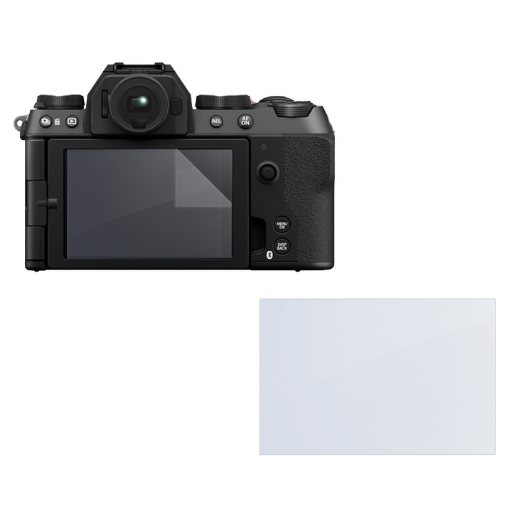 Защитен комплект, съвместим с FujiFilm X-S20, COMMANDO Focus Shield, 1 устойчиво на екрана силиконово фолио, антирефлексно покритие, против надраскване, регенерируеми свойства, защита срещу пръстови отпечатъци, лесно нанасяне, прозрачен