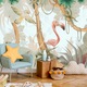 Fototapet Muralo dragute animale exotice Decor 270 cm x 180 cm tropical pentru camera unui copil cu efect 3D