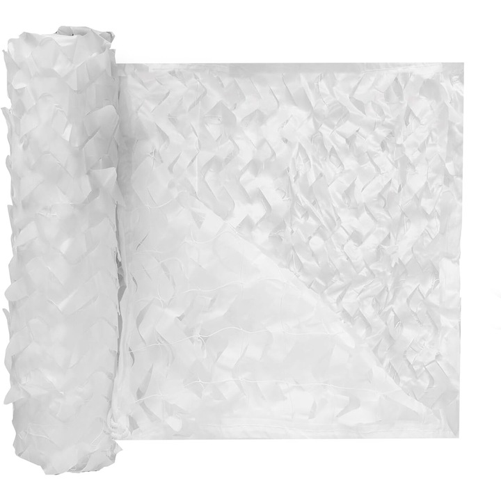 Военна камуфлажна мрежа с размери 2 X 2,80 метра от Оксфорд полиестер, бяла