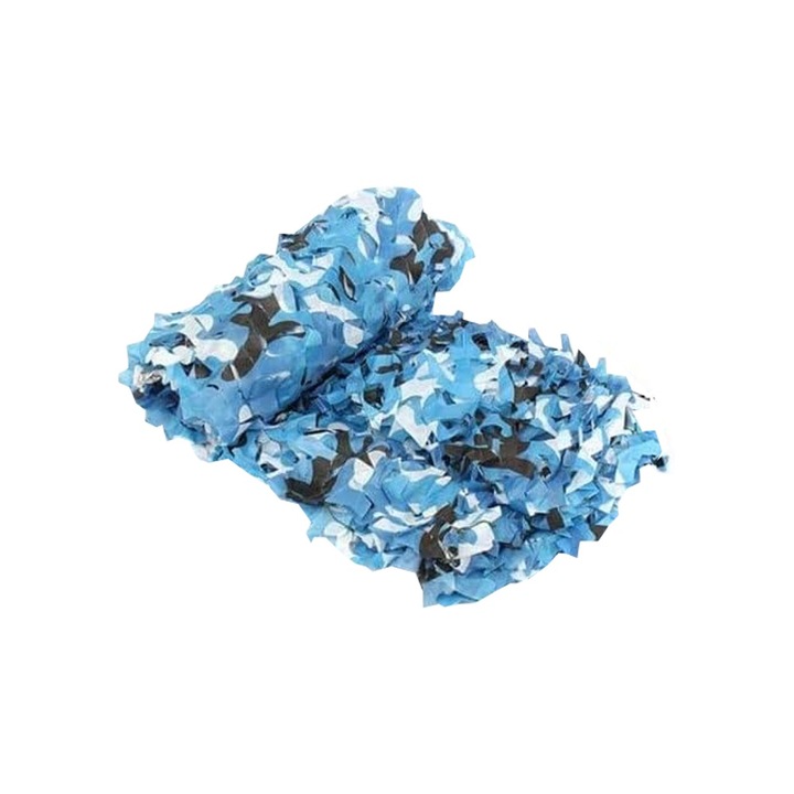 Военна камуфлажна мрежа с размери 2 Х 2,80 метра от Оксфорд полиестер, синя