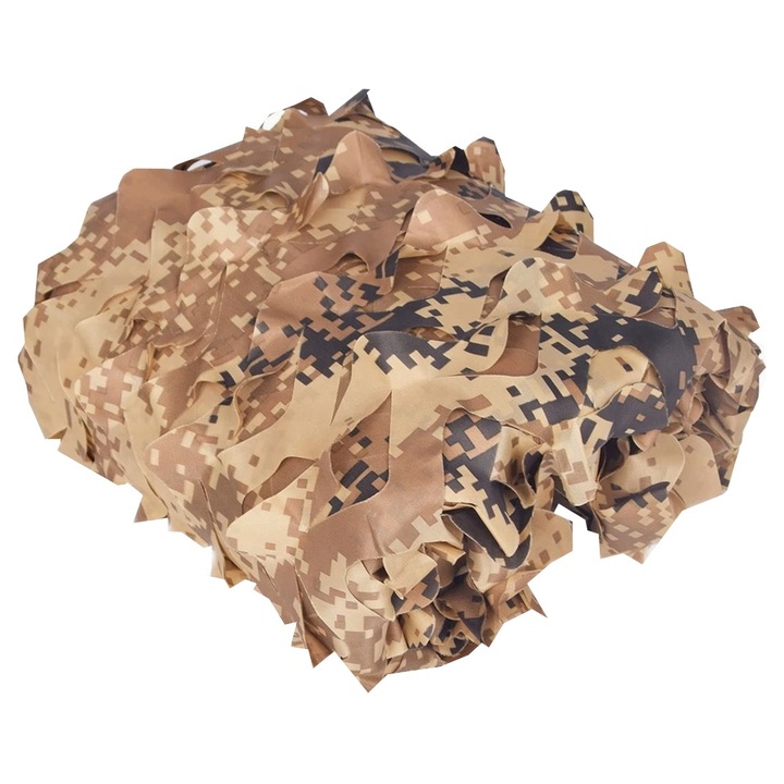 Военна камуфлажна мрежа с размери 2 Х 2,80 метра от Оксфорд полиестер, кафява