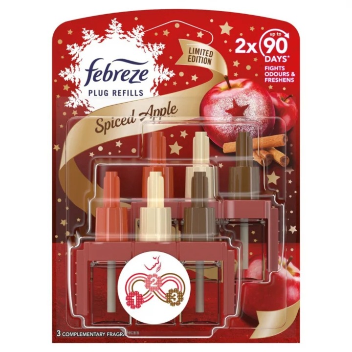 Резервирайте освежител за стая Febreze 3Volution Spiced Apple, 2x20мл