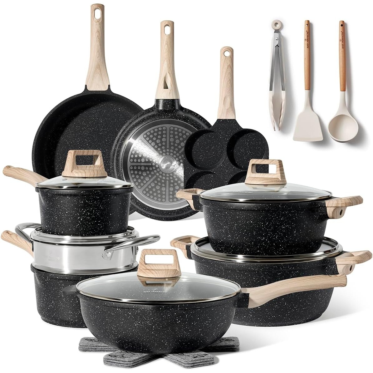 Set De Oale JUST PERFECTO - 21 Piese - Set Gatit Cu Capac Din