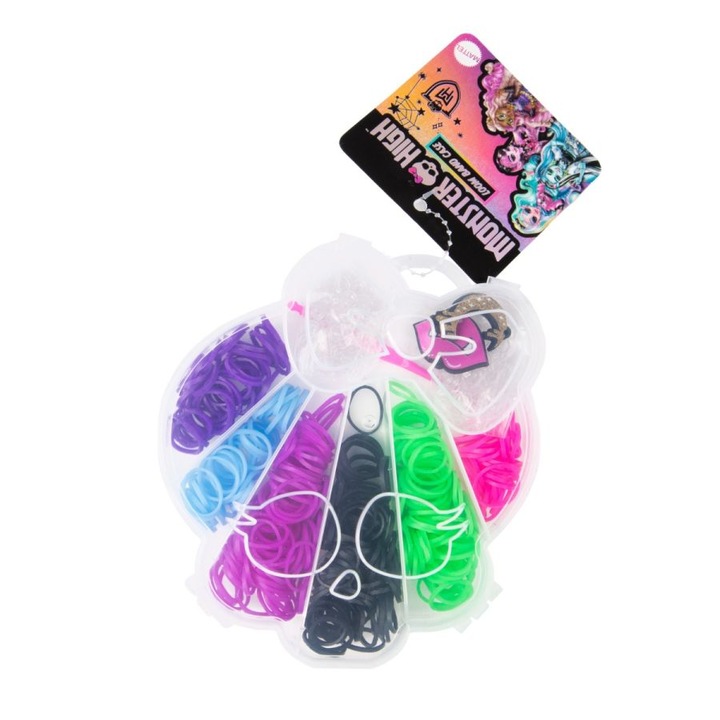 Set creatie bratari din benzi elastice Monster High