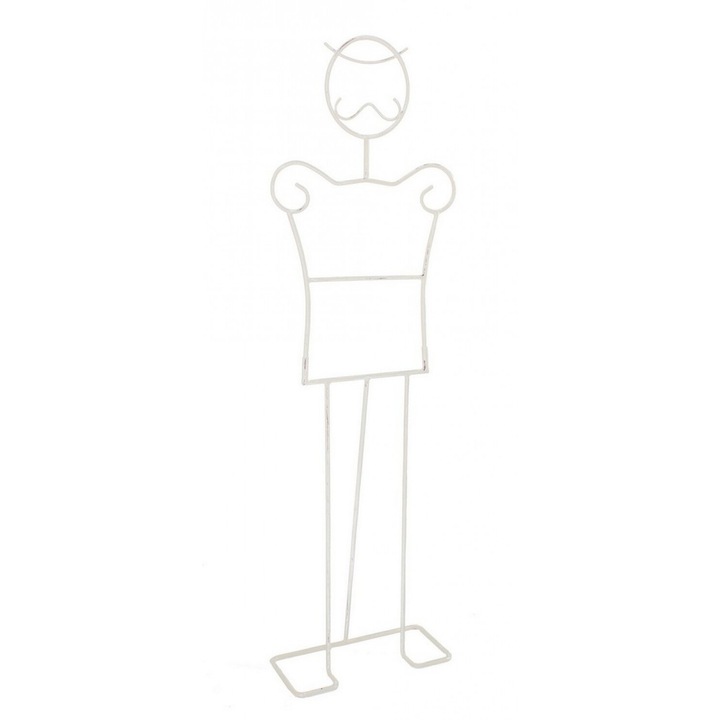 Antikolt fehér acél ruhaállvány Férfi 41x18x141 cm